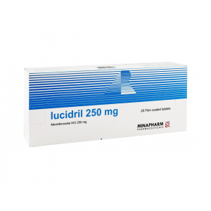 LUCIDRIL 250 MG ( MECLOFENOXATE HCL ) 20 FILM-COATED TABLETS